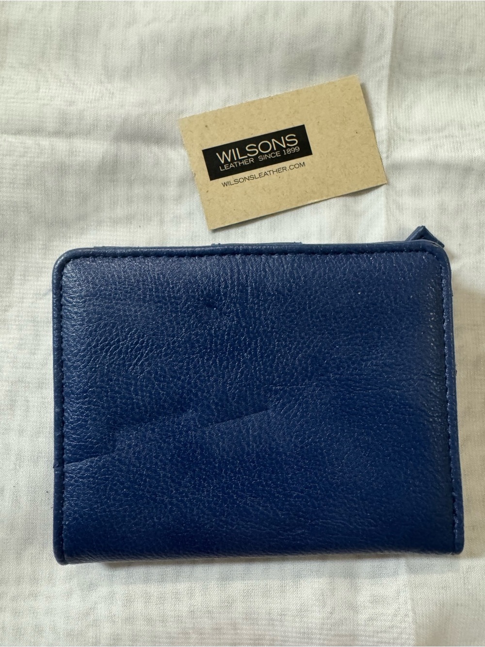 Vintage Wilsons Leather Blue Leather Compact Zip-Around Wallet - NWT - SEE NOTES